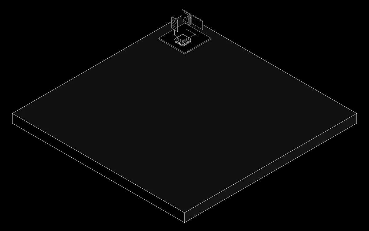 Isometric slab labelled EXTRACT: drafted CAD linework for the same street, produced in the cloud